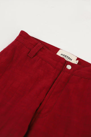 RED LADIES KHADDAR PANT - Rastah