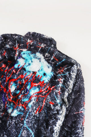 Abstract graffiti long coat