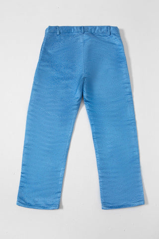 AQUA BLUE SILK PANTS - Rastah