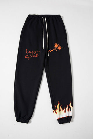"SOCHTA HI REHTA HAI" HAND PRINTED SWEATPANTS - Rastah