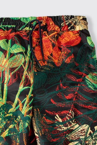 JUNGLE PRINTED SATIN SWEATPANTS - Rastah