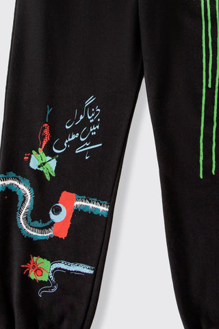"DISTORTION AMONG US" HAND PRINTED SWEATPANTS - Rastah