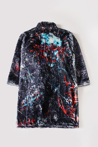 Abstract graffiti long coat