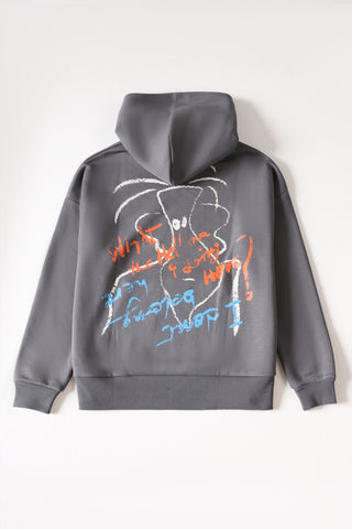 "Mein kon hoon" space greey hoodie