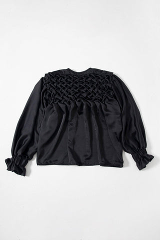 OVERSIZED SILK HAND SMOCKED TOP - Rastah