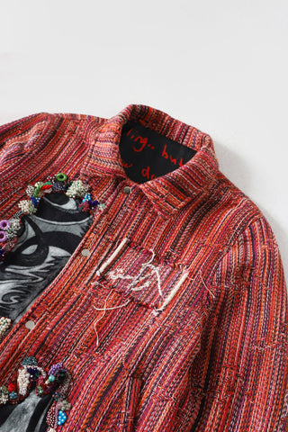 "Sadequain" jacquard embroidery jacket