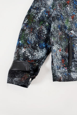 "RACING MIND" HAND PRINTED DENIM JACKET - Rastah