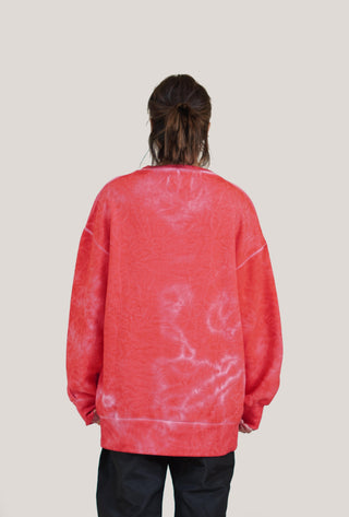 Red Marble Wash "Keys to My Heart" Patch Sweatshirt - Rastah