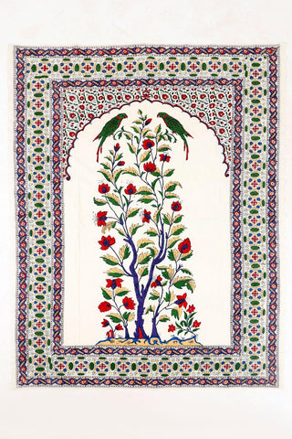 SINGING PARROTS HAND PRINTED TAPESTRY - Rastah