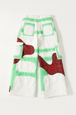 "Cloudy love" quilted trousers