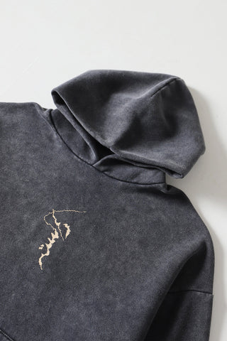 "Khamoshi" acid wash hoodie