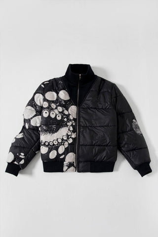 "DARK WATERS" ASYMMETRICAL NYLON PUFFER - Rastah