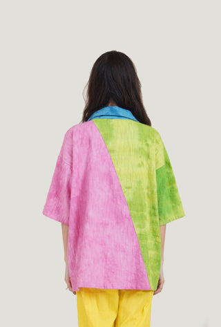 Panel Distorted Dye Shirt - Rastah