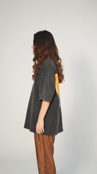 The “Zinda Aurat” acid wash patch t shirt - Rastah