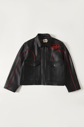 "Dil ki awaz" black leather jacket