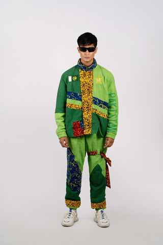PAKISTAN PANELLED BLOCK PRINT SWEATPANTS - Rastah