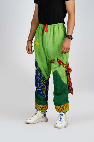 PAKISTAN PANELLED BLOCK PRINT SWEATPANTS - Rastah