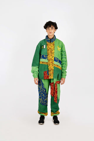 PAKISTAN PANELLED BLOCK PRINT SWEATPANTS - Rastah