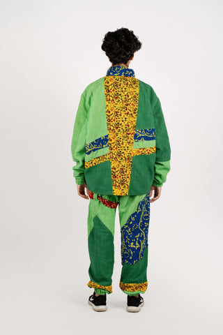 PAKISTAN PANELLED BLOCK PRINT SWEATPANTS - Rastah
