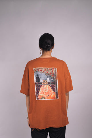 Heavy Weight Rust Orange Pop-Art T-shirt - Rastah