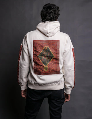 Hand Crafted Unisex Vanilla Creme Mughal Horseback Hoodie - Rastah