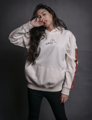 Hand Crafted Unisex Vanilla Creme Mughal Horseback Hoodie - Rastah