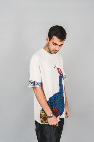 Blockprint Peacock T-Shirt - Rastah