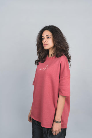 Minimal Pink Logo T-Shirt - Rastah