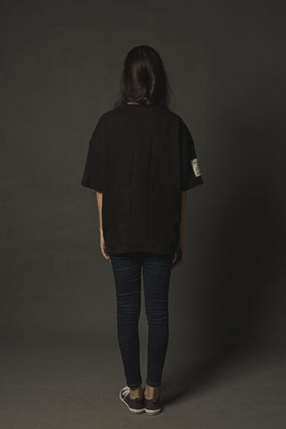 Hand Crafted Unisex Black Mughal Emperor T-Shirt (Cropped Fit) - Rastah
