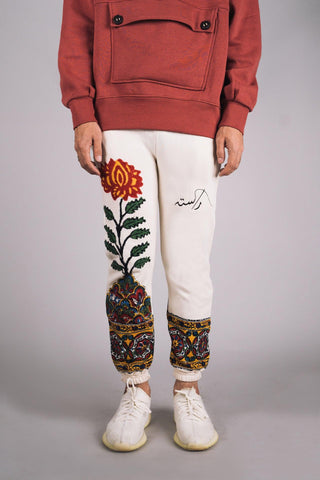 ‘Kalamkaar’ Block-Print Sweatpants - Rastah