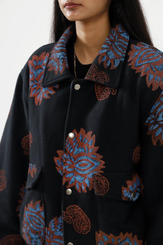 "LOST IN TRANSLATION" VERSION 2 BLOCKPRINT BOMBER JACKET - Rastah