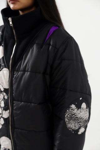 "DARK WATERS" ASYMMETRICAL NYLON PUFFER - Rastah