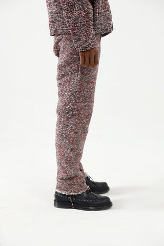 RECYCLED MIXED YARN TROUSERS - Rastah