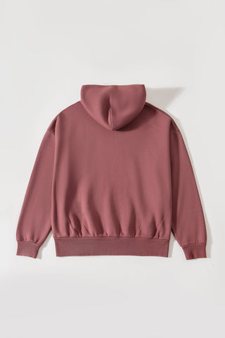 DEEP BROWN LOGO HOODIE - Rastah
