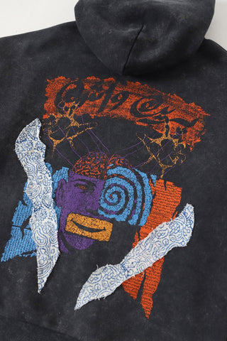 "BRAIN WASH" ACID GREY HOODIE - Rastah