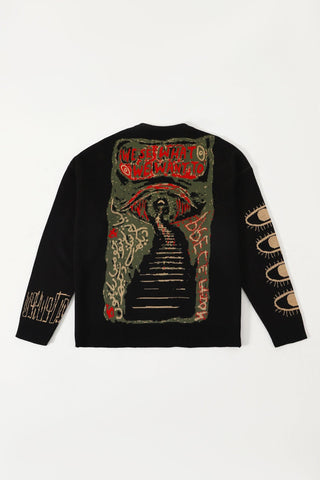 "WHAT WE SEE" JACQUARD KNIT SWEATSHIRT - Rastah
