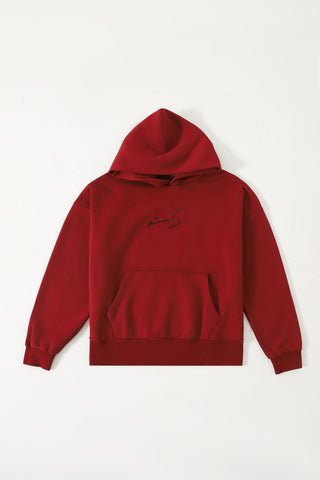 MAROON LOGO HOODIE - Rastah