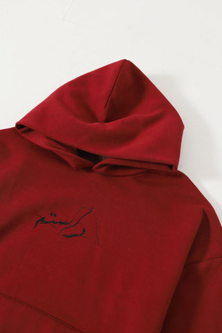 MAROON LOGO HOODIE - Rastah