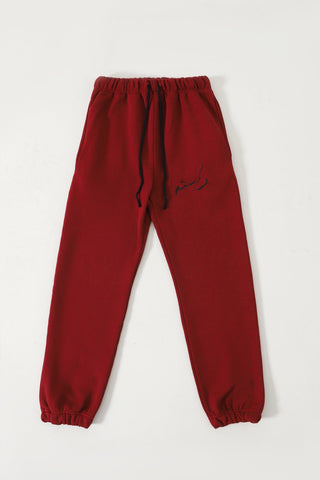 MAROON LOGO TROUSERS - Rastah