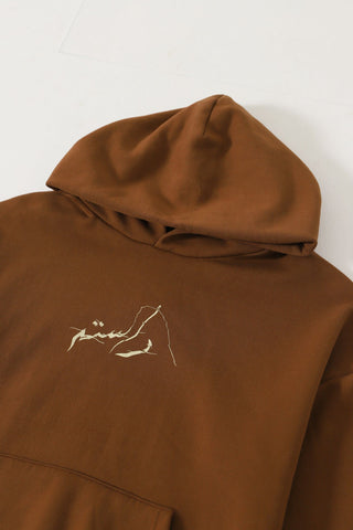 BROWN LOGO HOODIE - Rastah