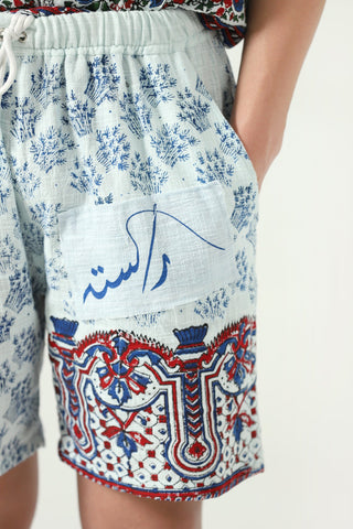 "Kahani" hand block printed shorts