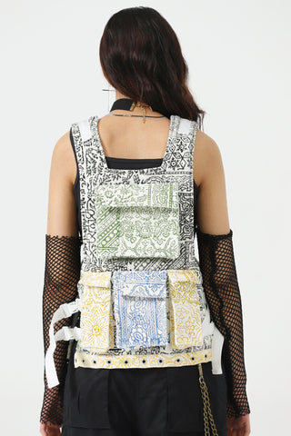 Rastah tactical block print vest
