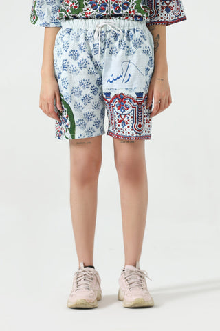 "Kahani" hand block printed shorts