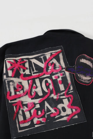 "In your heart" patchwork button-down