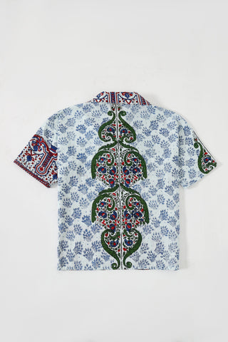 "Kahani" hand block printed polo shirt