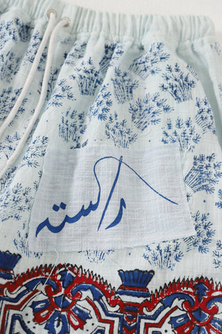 "Kahani" hand block printed shorts