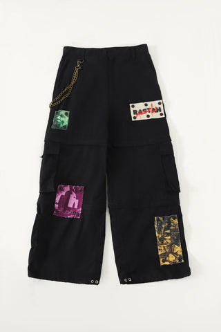 Patchwork cargo pants