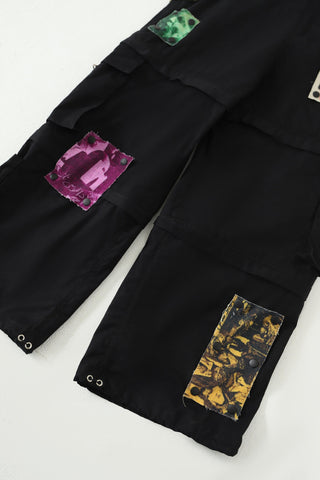 Patchwork cargo pants