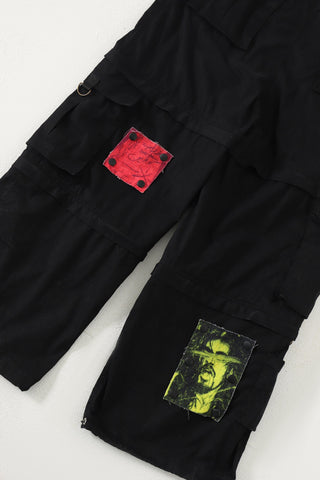 Patchwork cargo pants