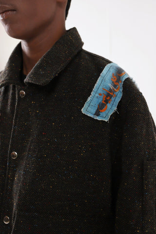 PATCHWORK HANDWOVEN BOMBER JACKET - Rastah